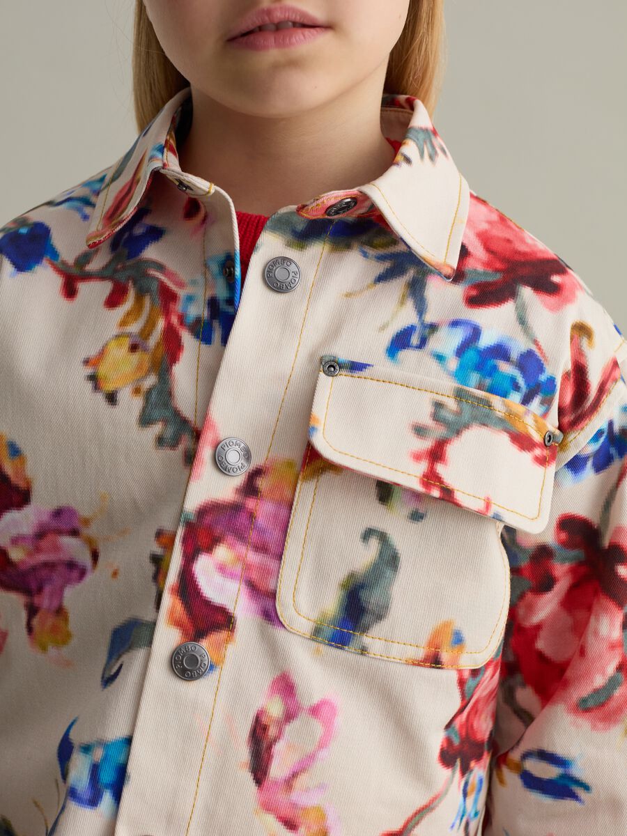 Cotton shacket with floral pattern_2