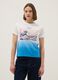 Multicolour pure cotton regular fit t-shirt with Hokusai wave_0