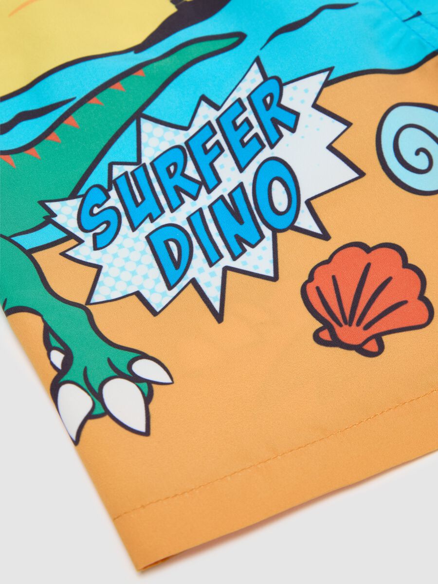 Surfer Dino Swim Shorts for Boys_3