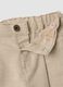 Beige regular-fit stretch viscose trousers_3