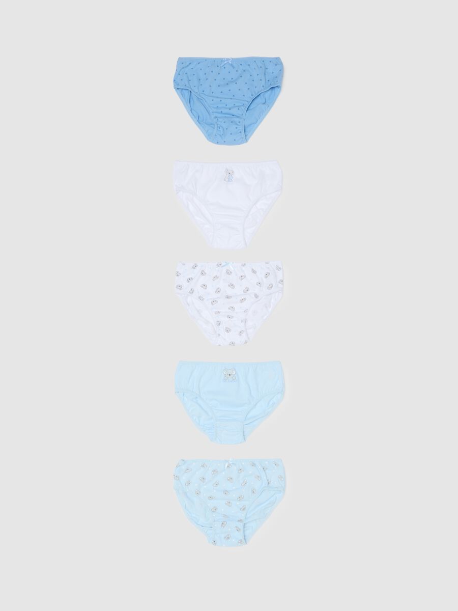 Multipack of Girls' Multicolour Pure Cotton Knickers - Regular Fit_0