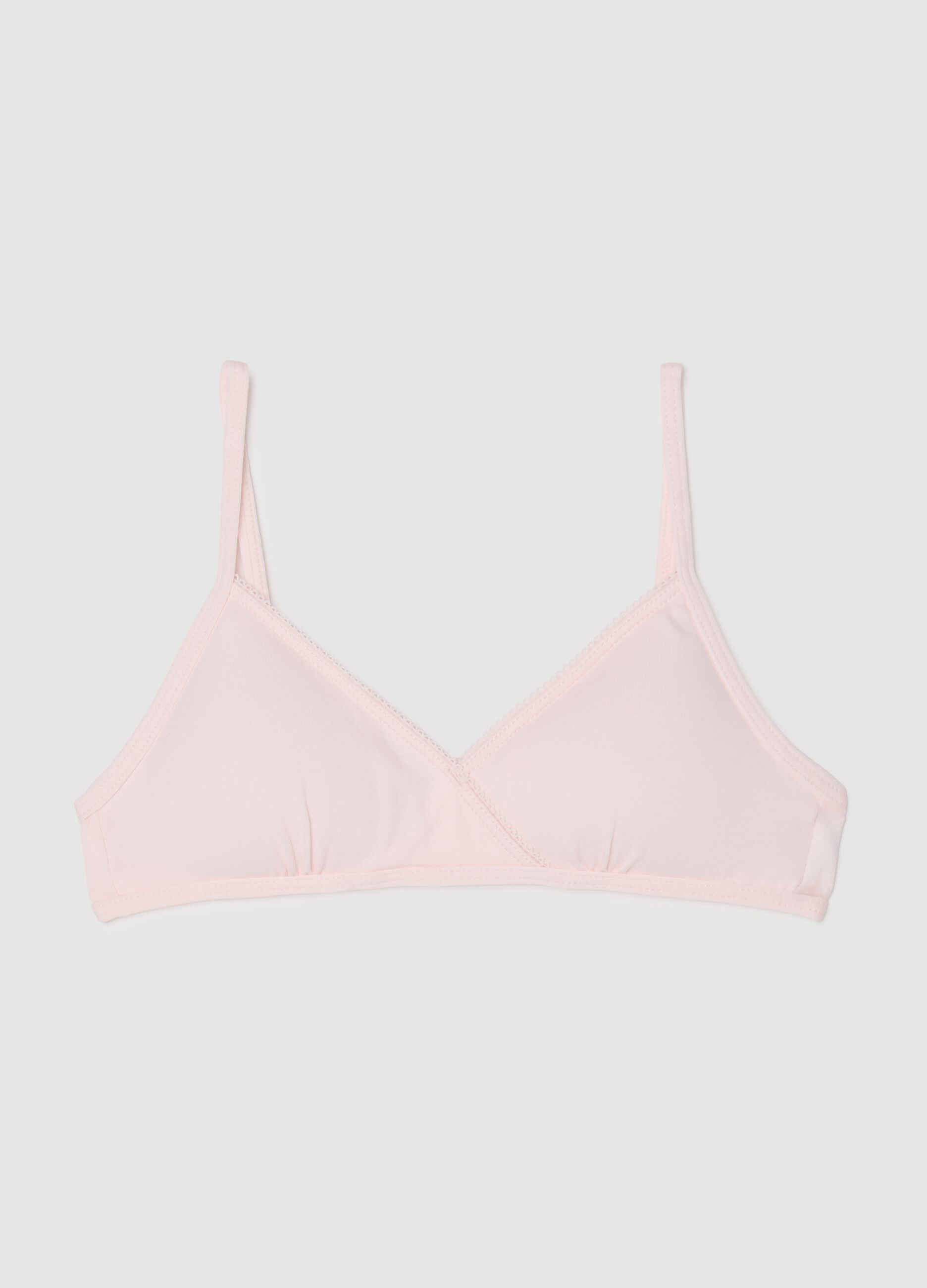 Girls' Pink Cotton Regular Fit Bra