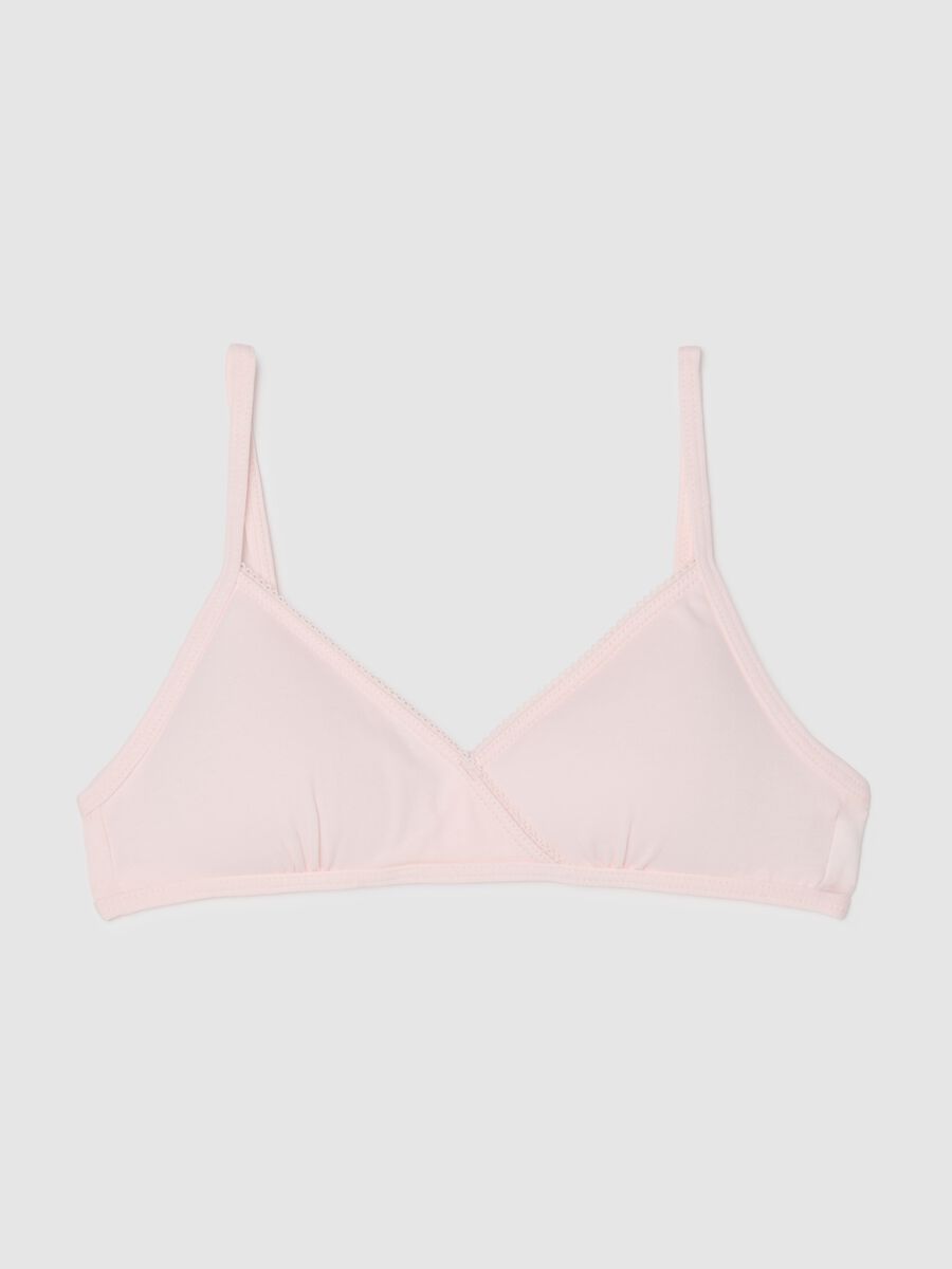 Girls' Pink Cotton Regular Fit Bra_0