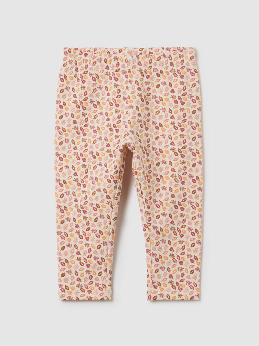 Multicolour cotton regular fit toddler leggings_0