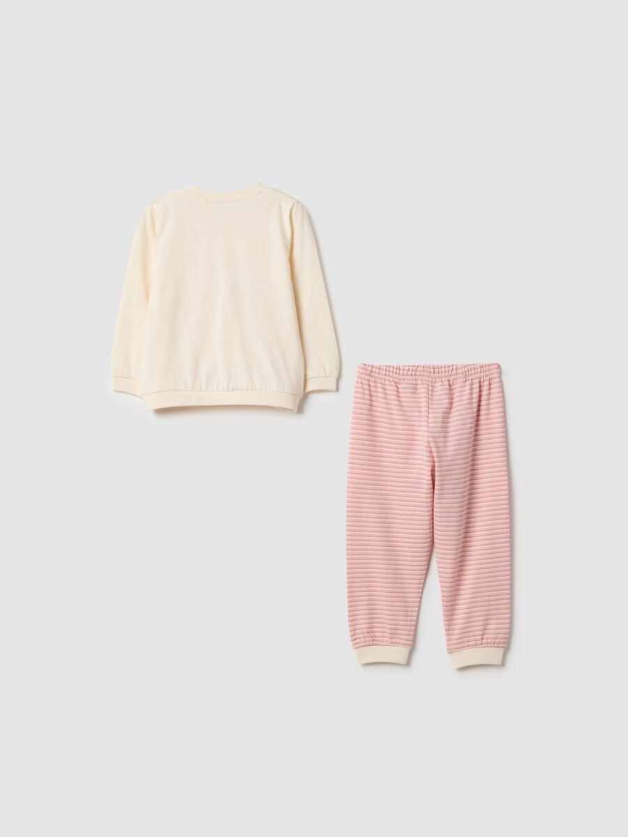 Pigiama a righe multicolor da neonata in puro cotone regular fit_1