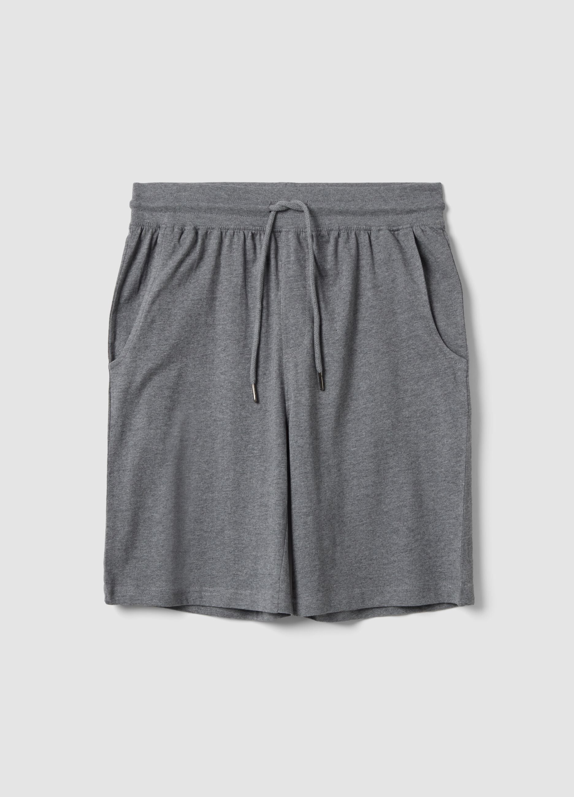 Grey organic cotton pyjama shorts