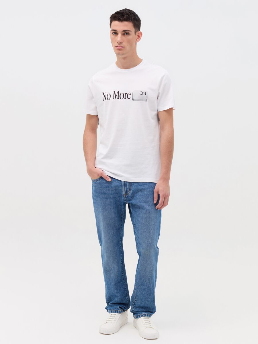Cotton T-shirt with "No More Ctrl&rdquo; print_1