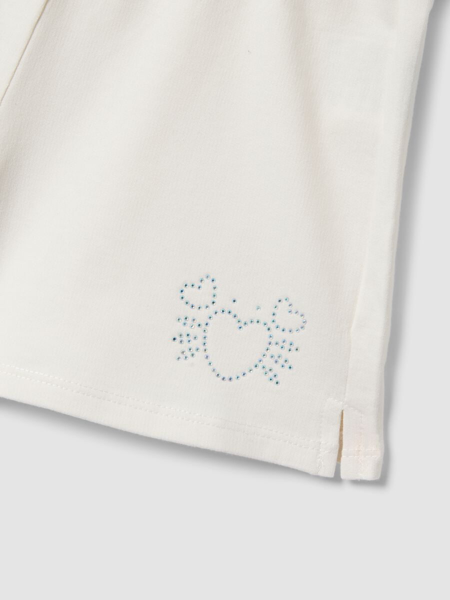 Girls&rsquo; white pure cotton shorts with elasticated waist_2