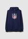 Blue cotton blend hoodie with NFL logo_4