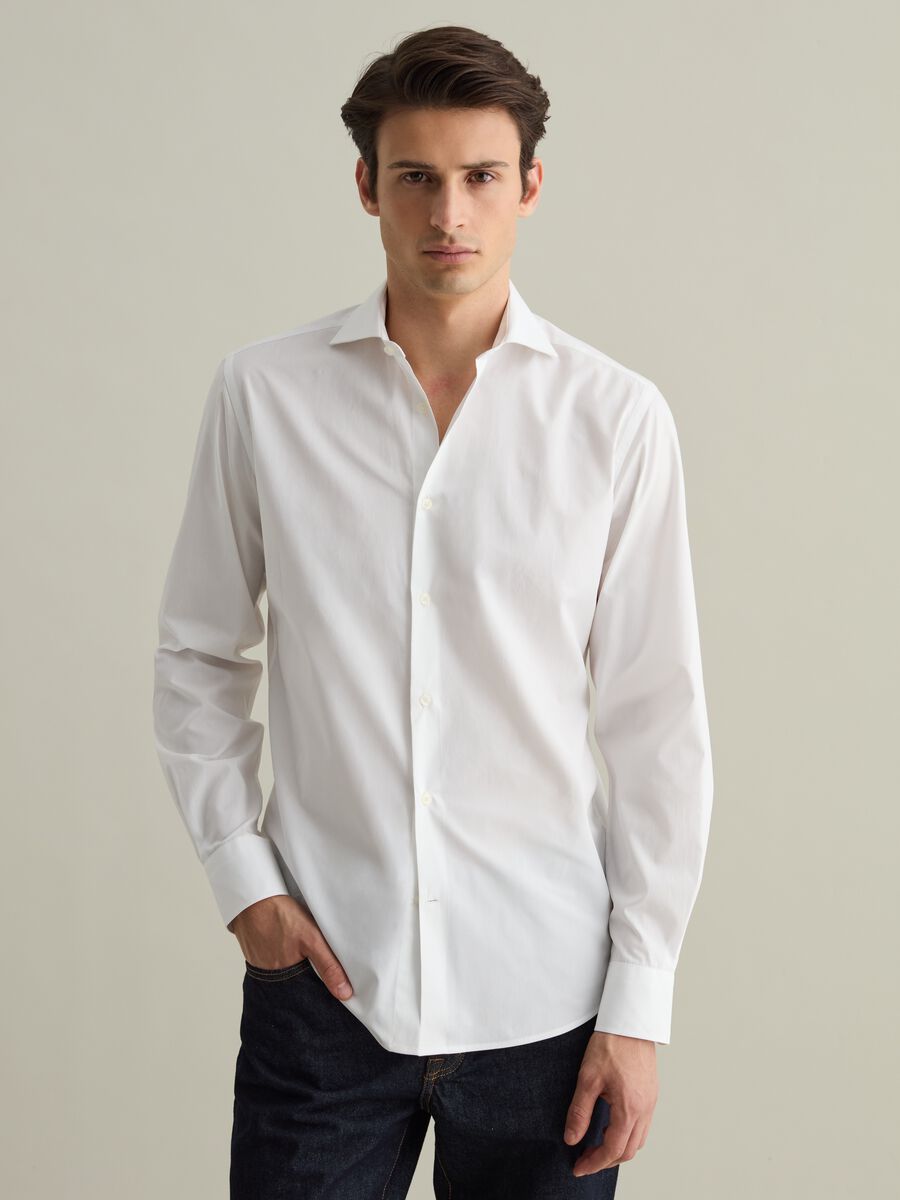 Slim-fit shirt in cotton_0
