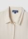 White viscose-linen blend shirt, regular fit_5