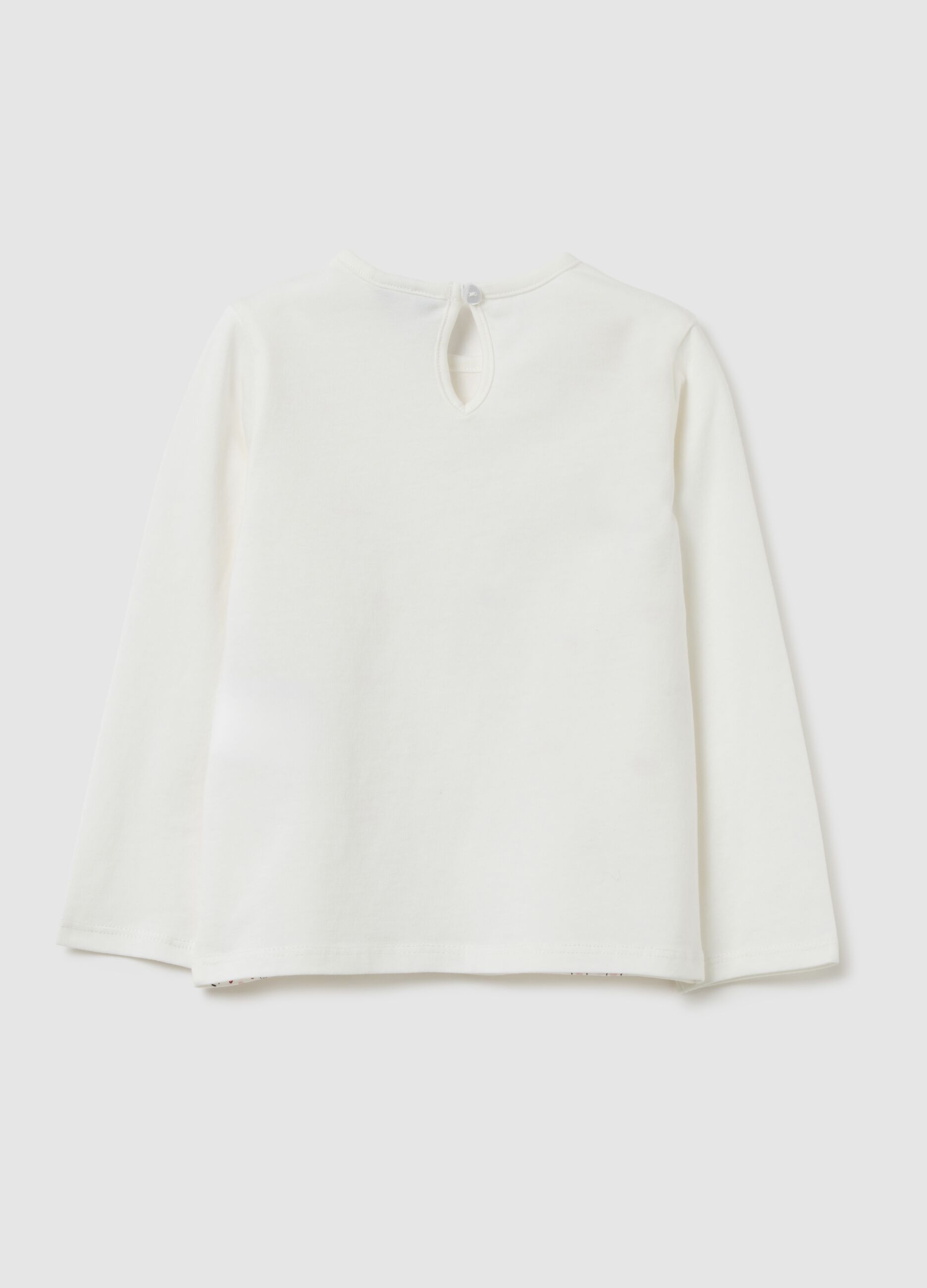 Kids' pure cotton white regular fit top with print