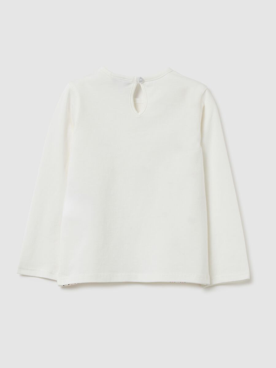 Kids' pure cotton white regular fit top with print_1