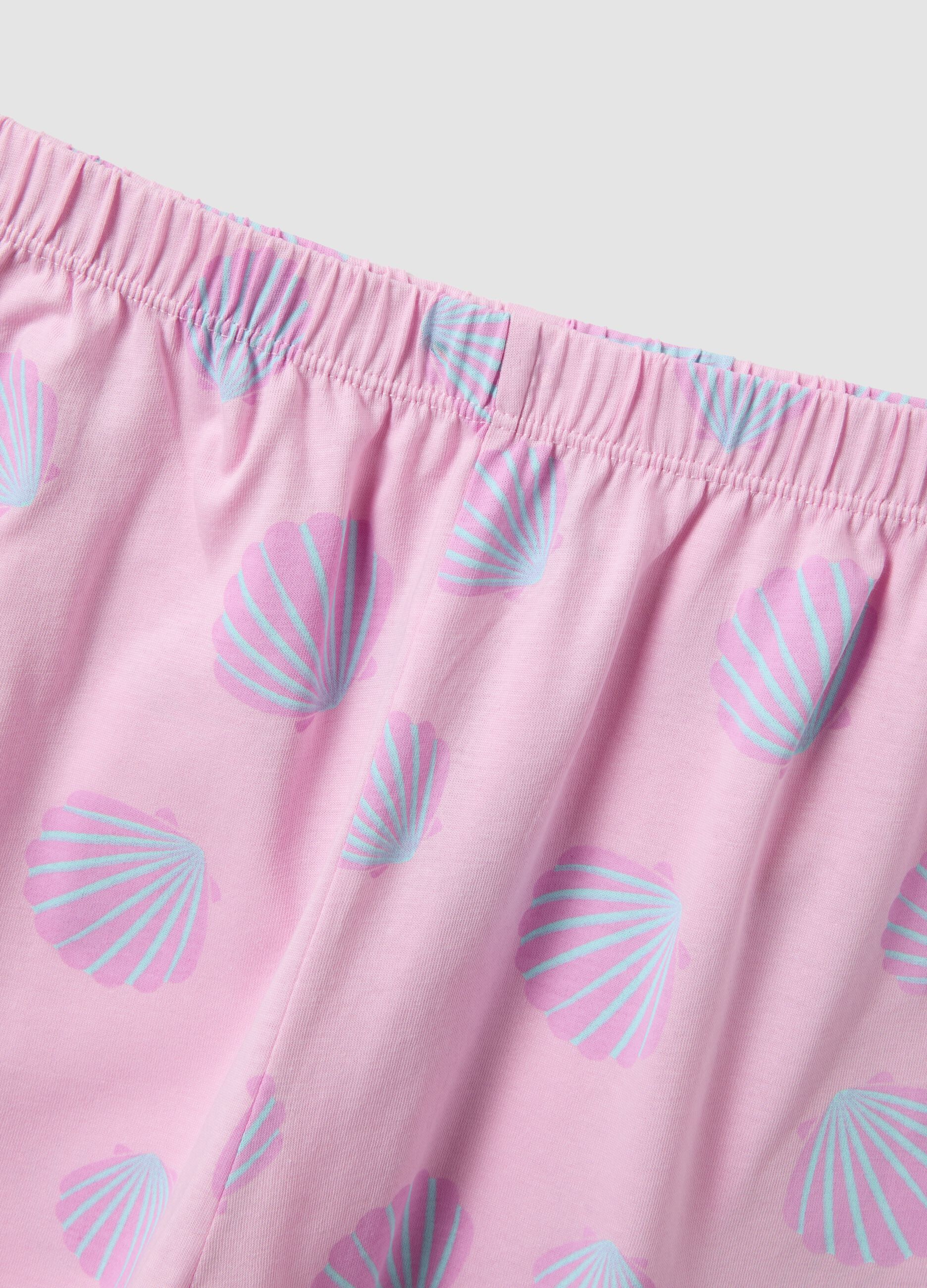 Pink organic cotton short pyjamas