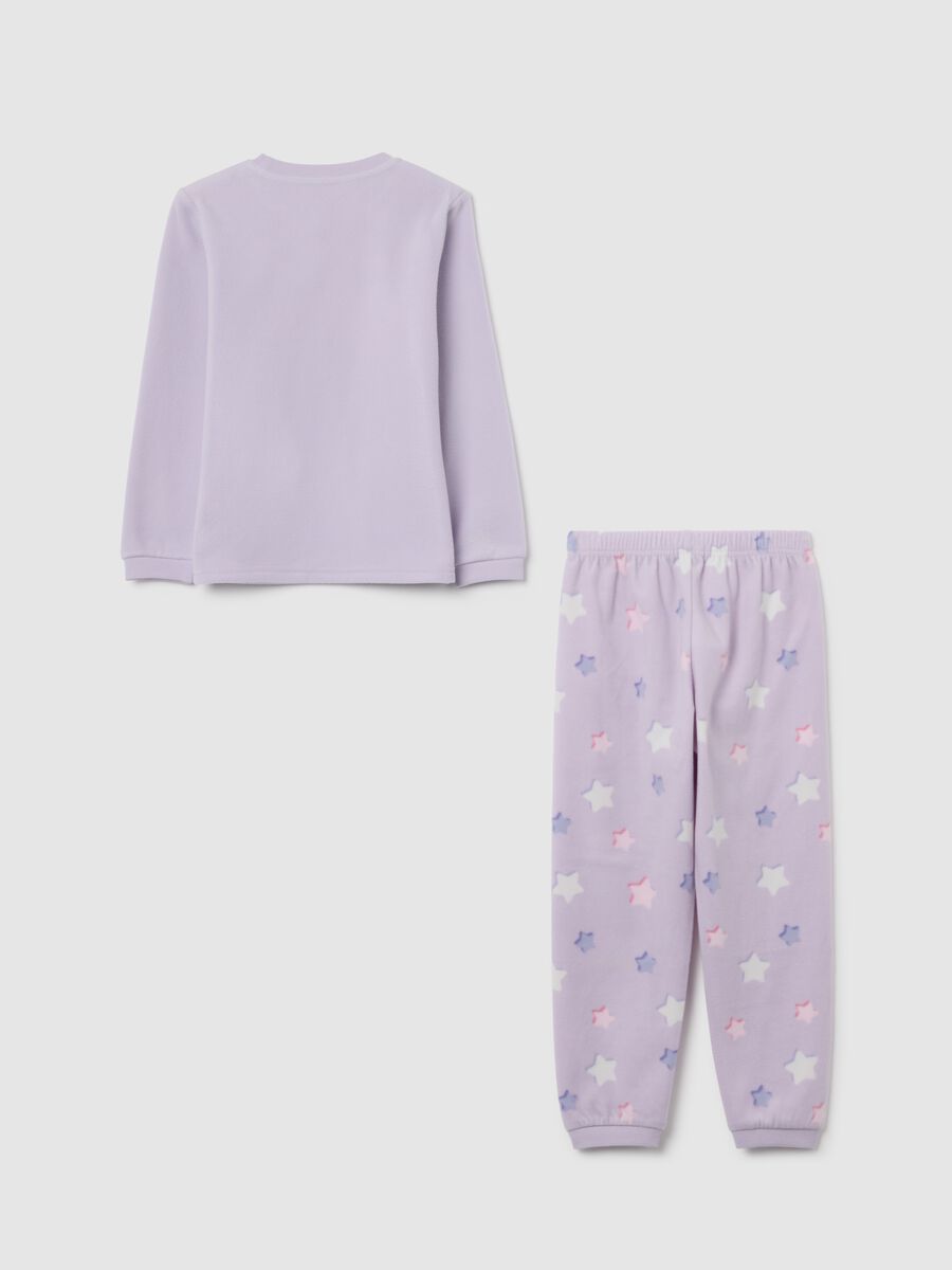 Purple Fleece Pyjamas for Girls_1