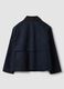 Blue pure cotton jacket with contrasting collar, regular fit_2