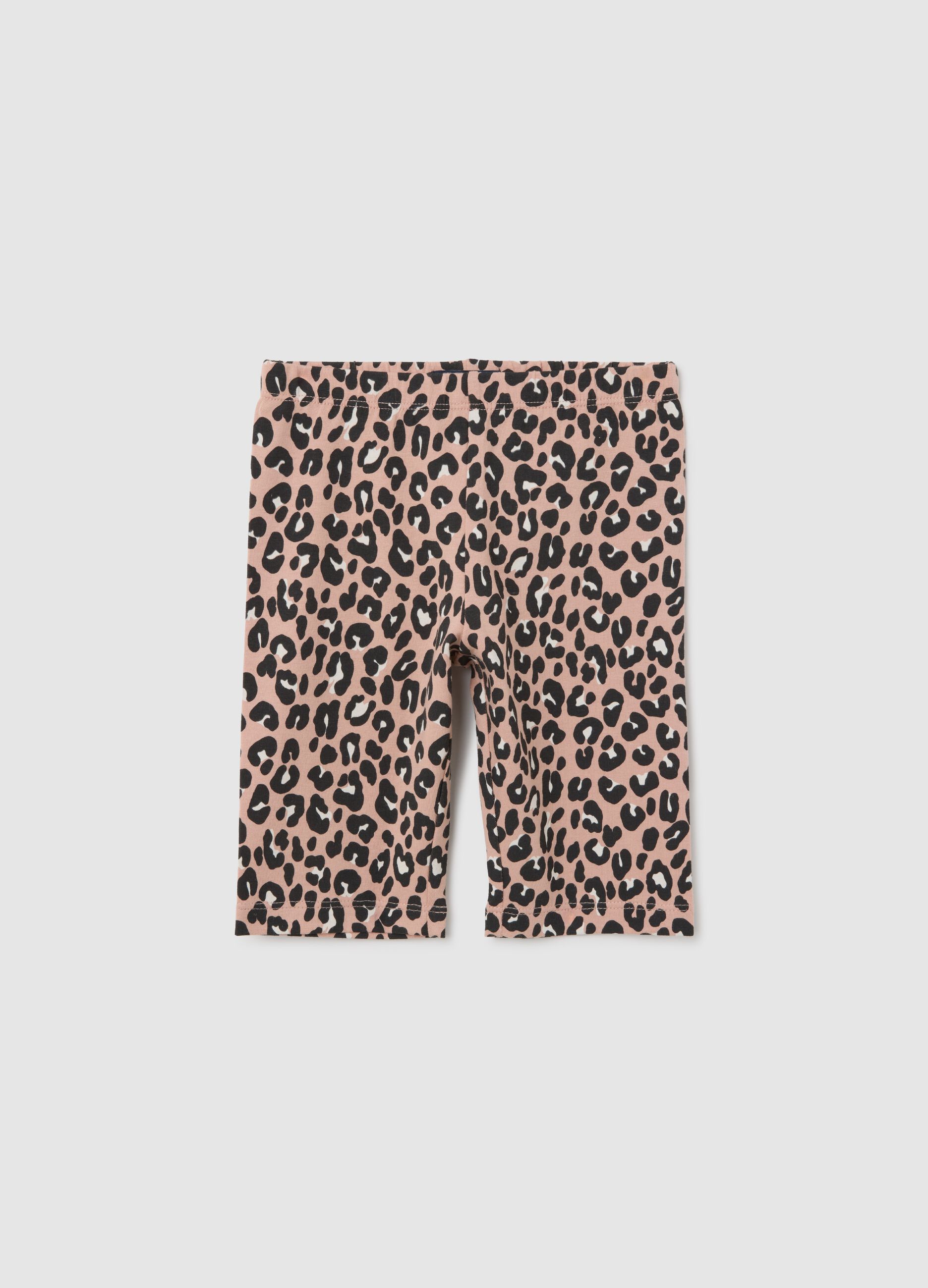 Shorts da bambina in cotone multicolor skinny fit