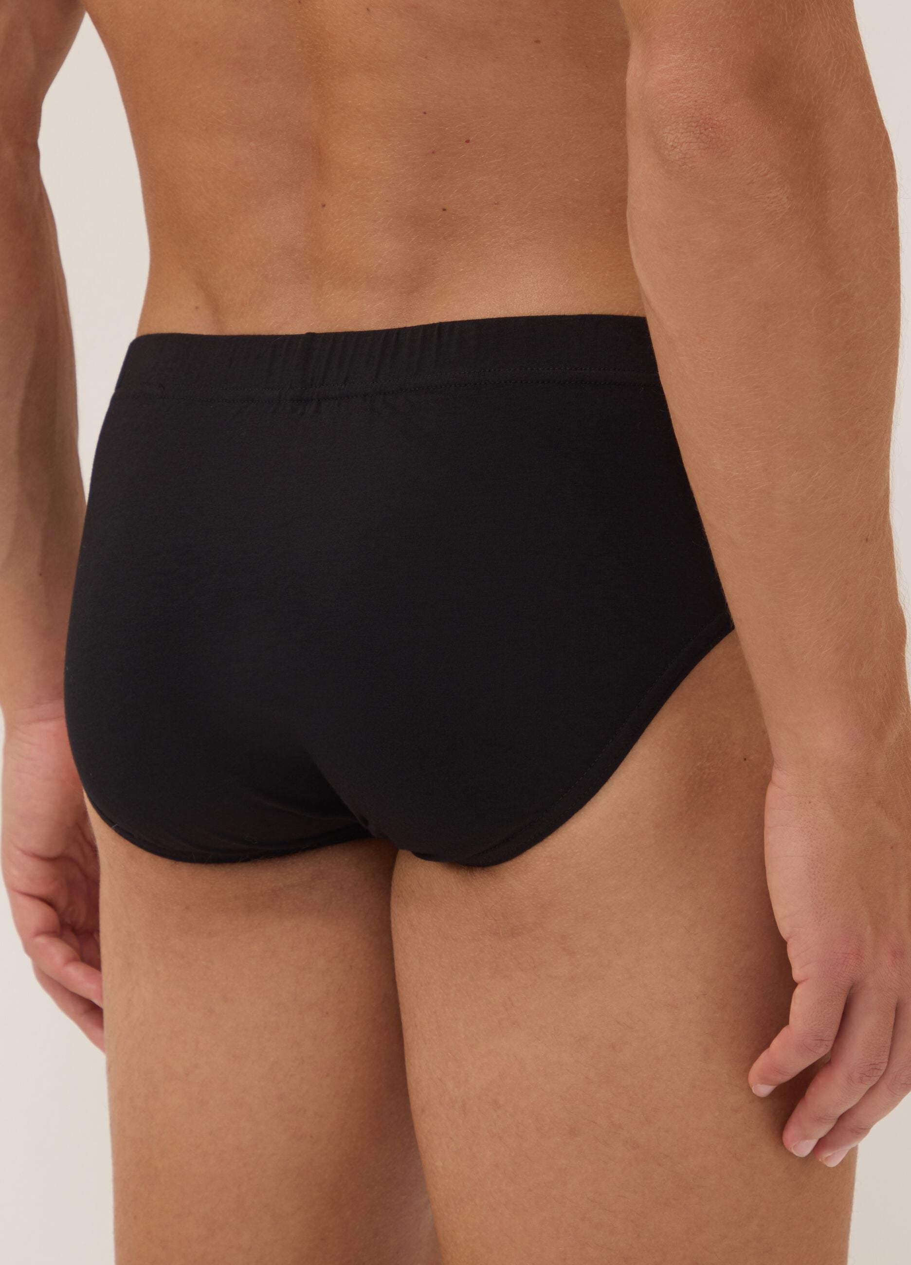 Black organic cotton briefs