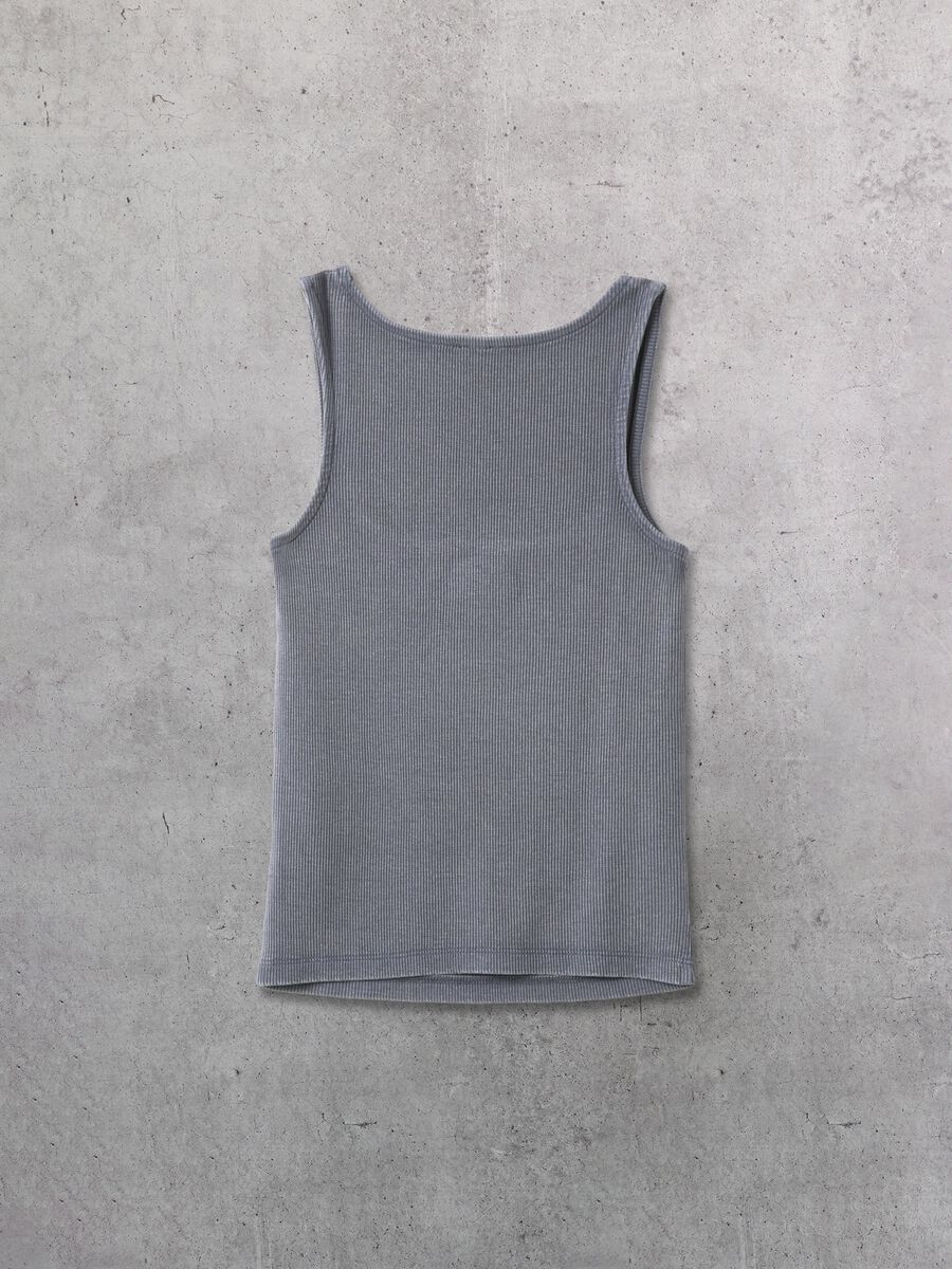Tank Top Square Neck Vintage Grey_5