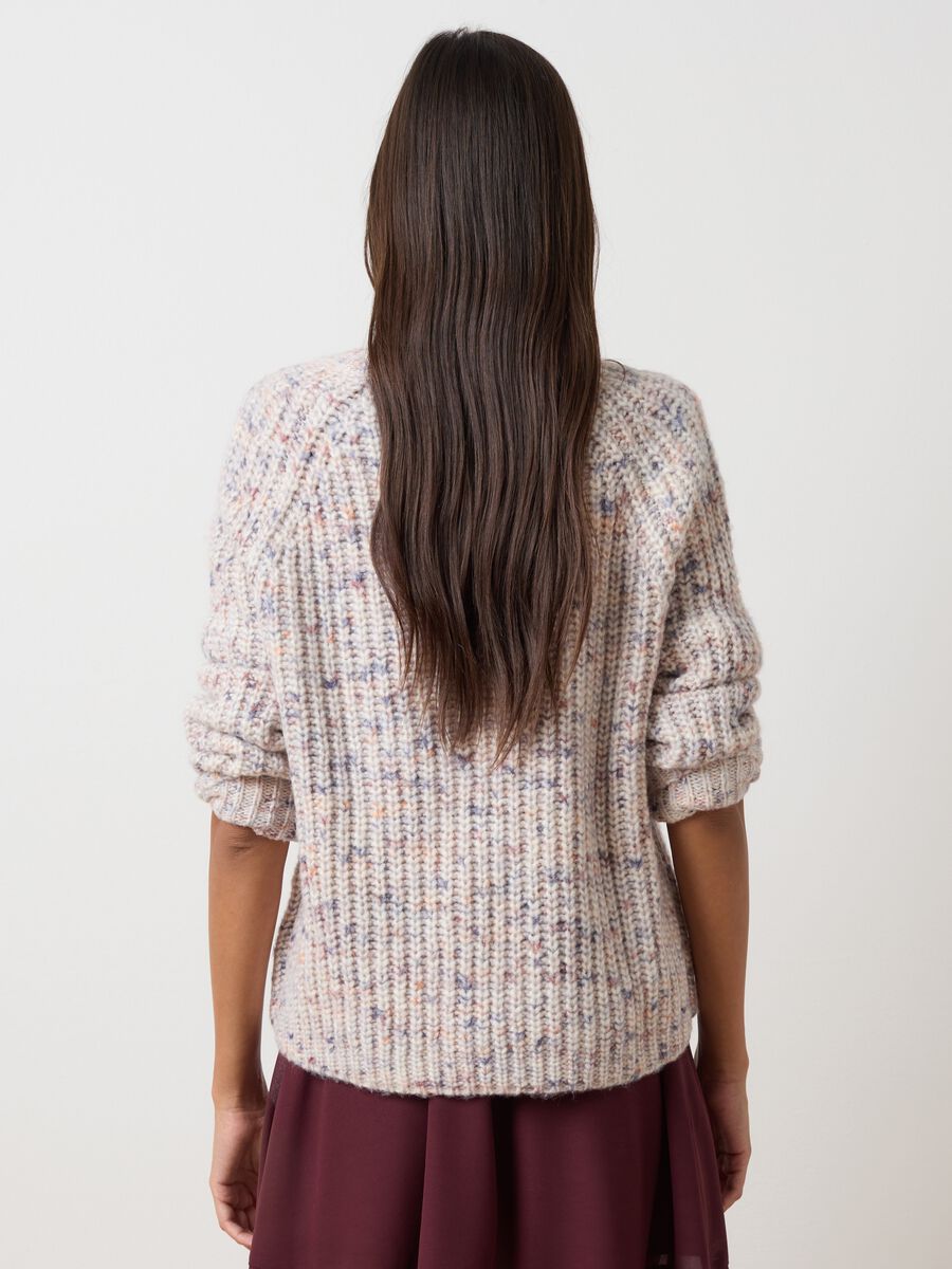 Multicoloured sweater in cotton and wool_3