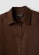 Brown pure linen regular fit shirt_5