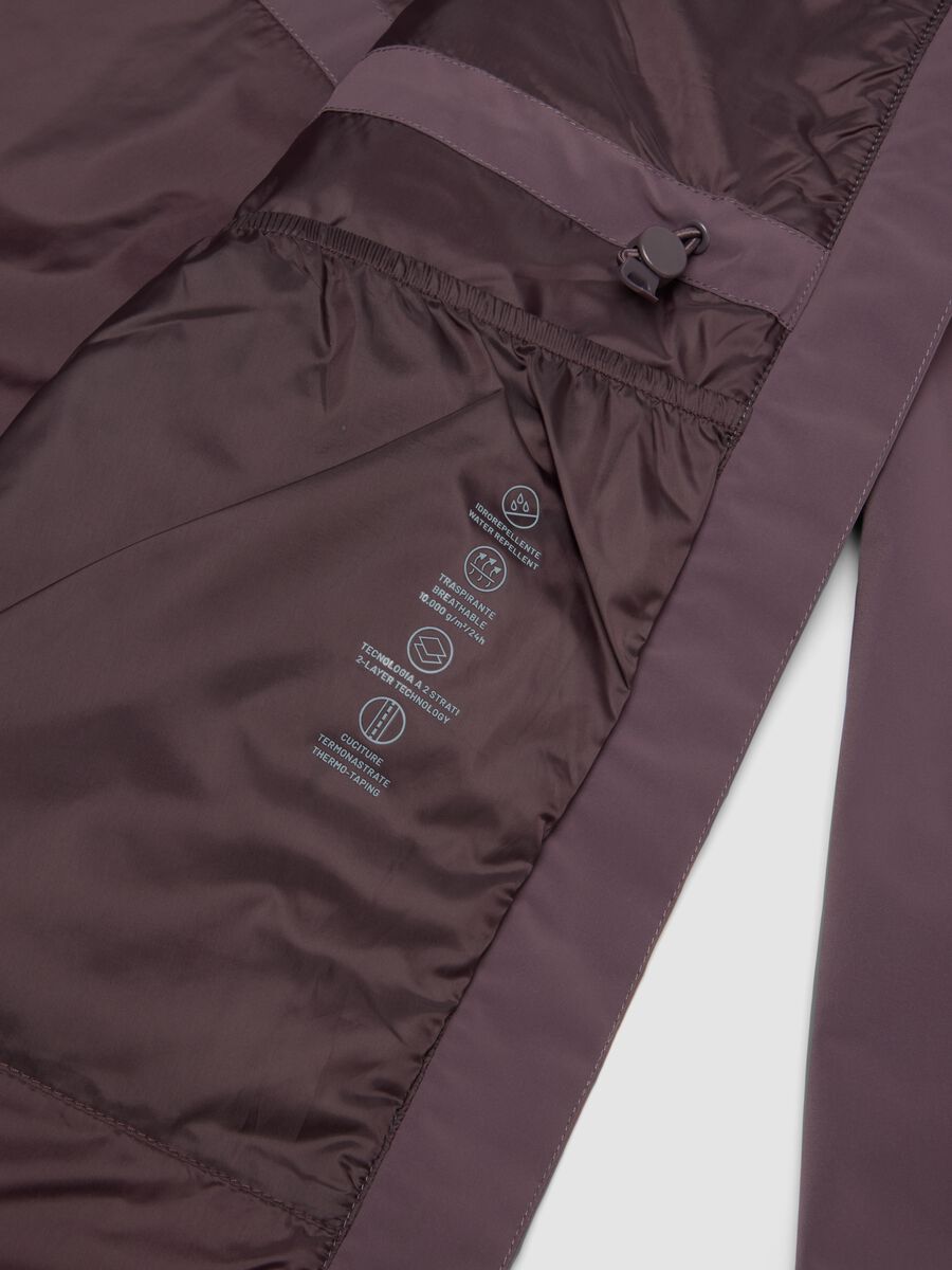 Parka viola imbottito idrorepellente e traspirante con cappuccio ALTAVIA STUDIO_8