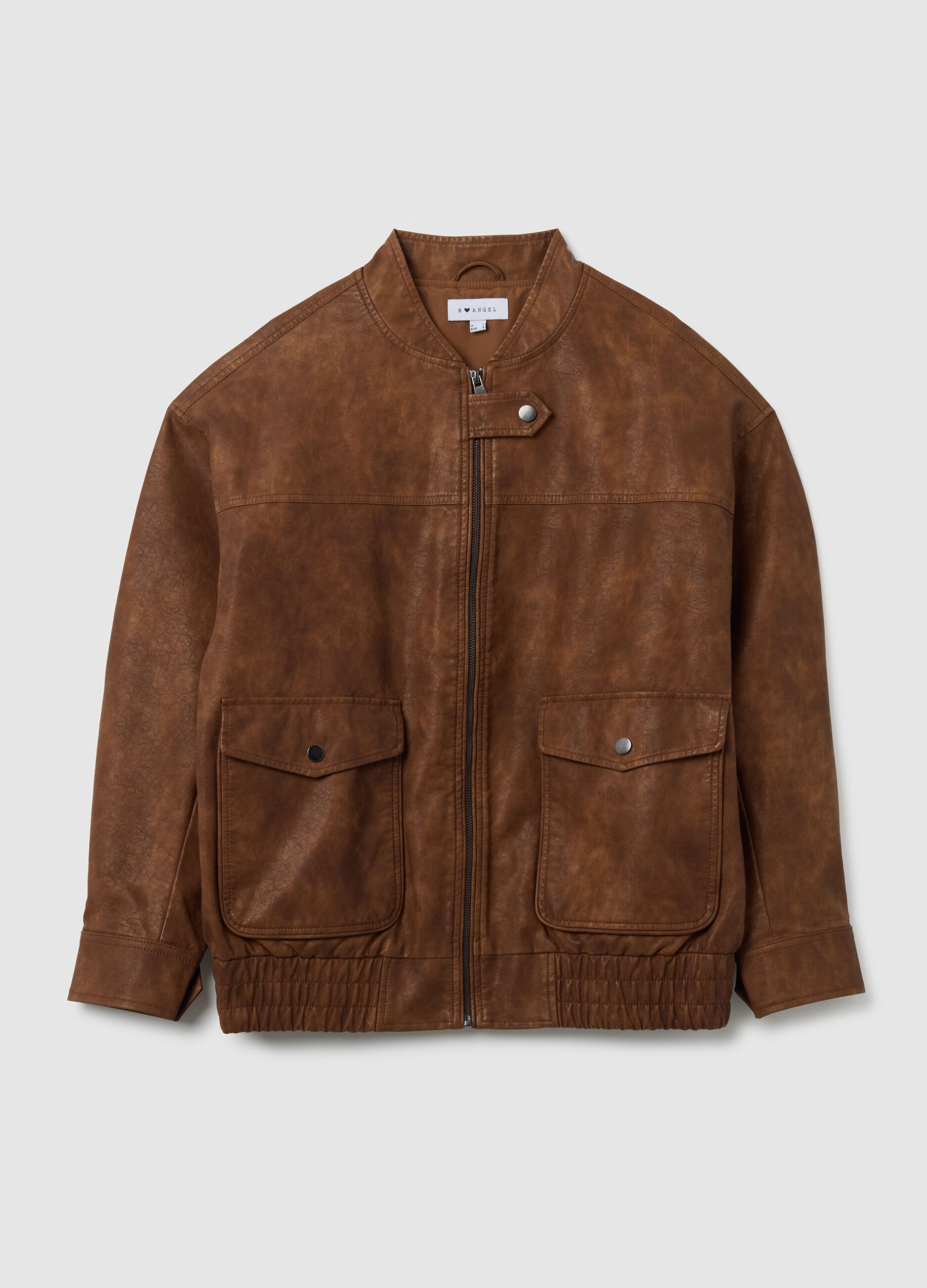 Brown regular fit jacket