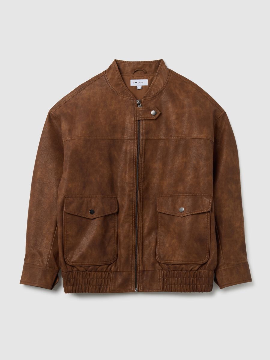 Brown regular fit jacket_4