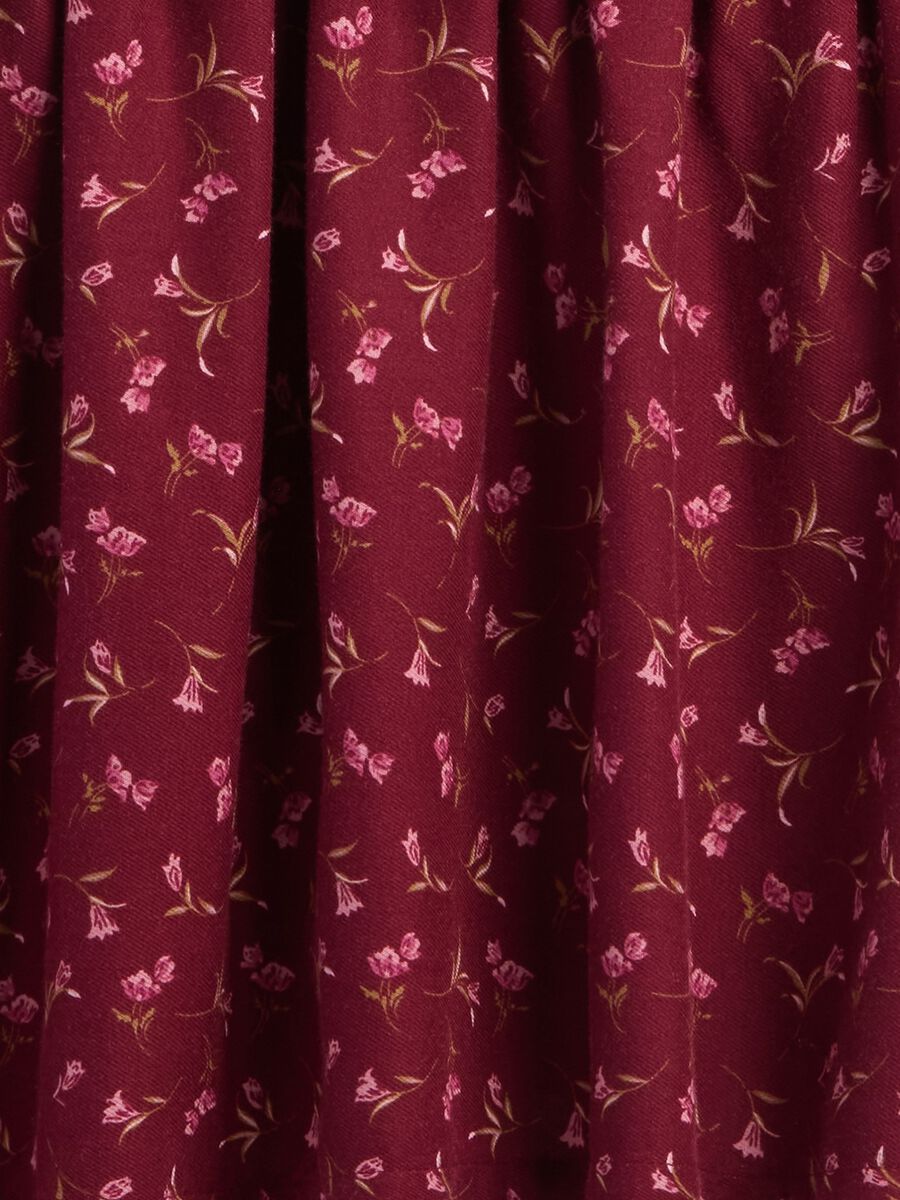 Vestito rosso per bambina con scollo rotondo_3