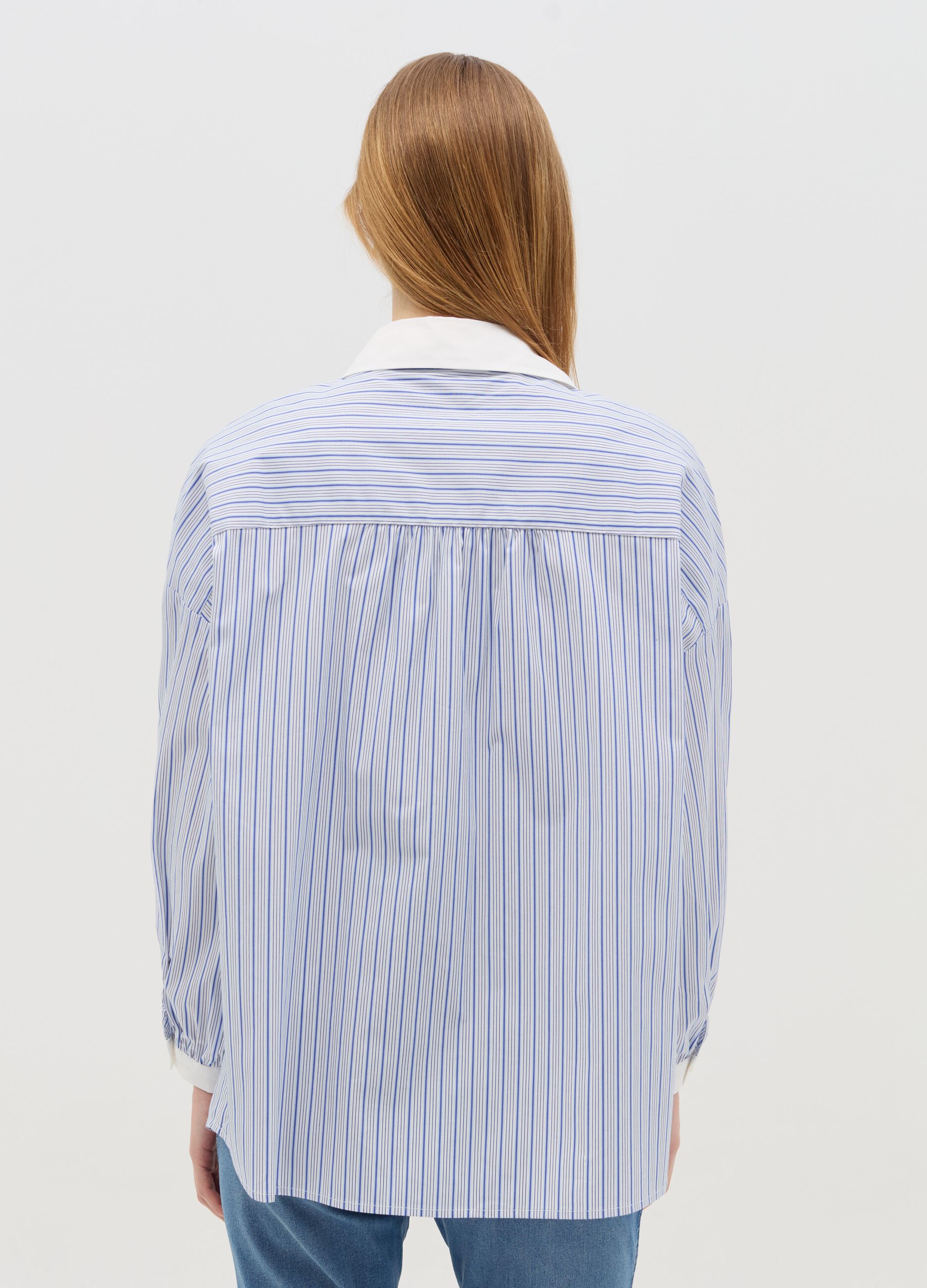 Striped maternity shirt