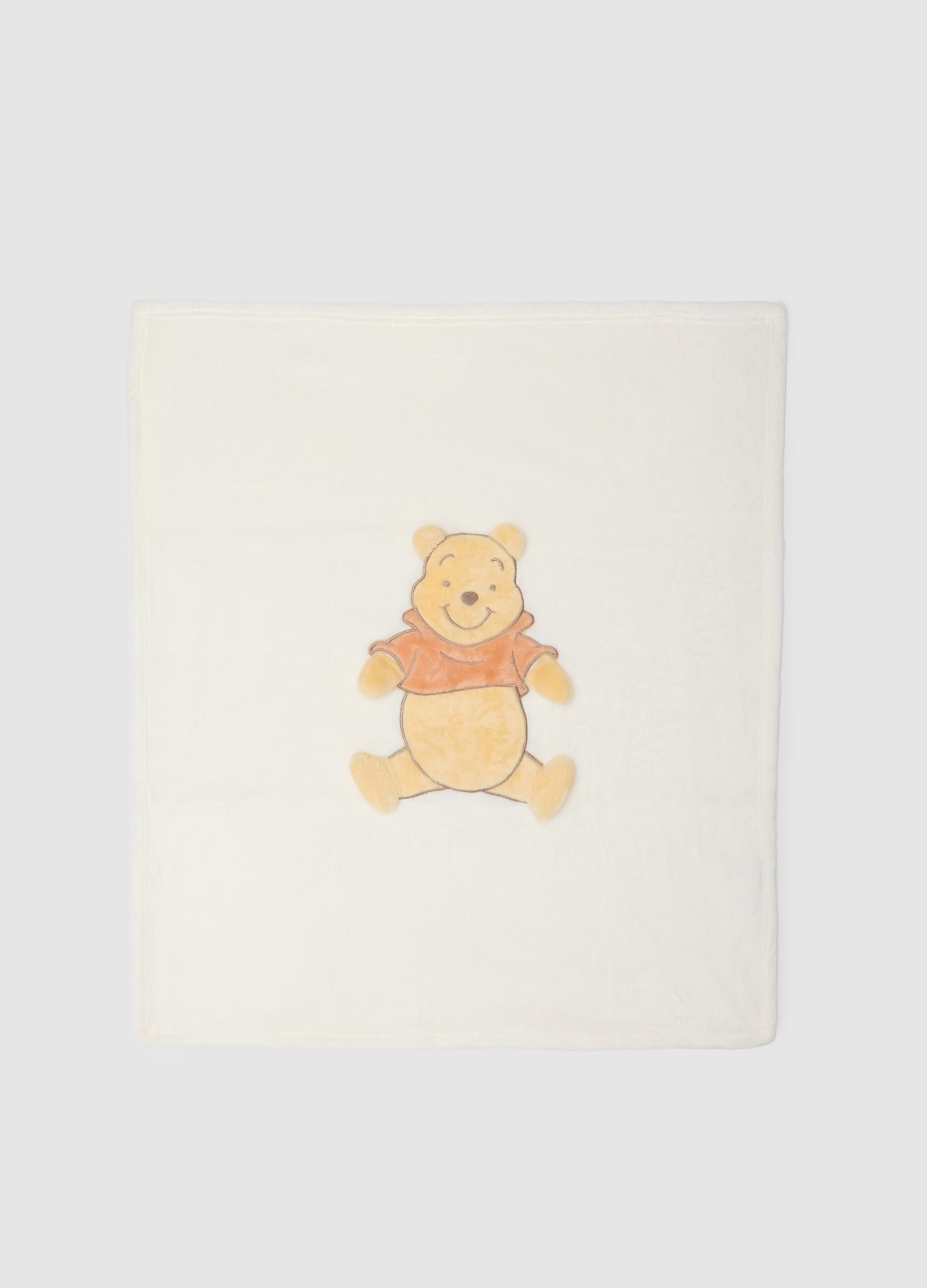Newborn Cover in Pure White Fleece with Teddy Bear