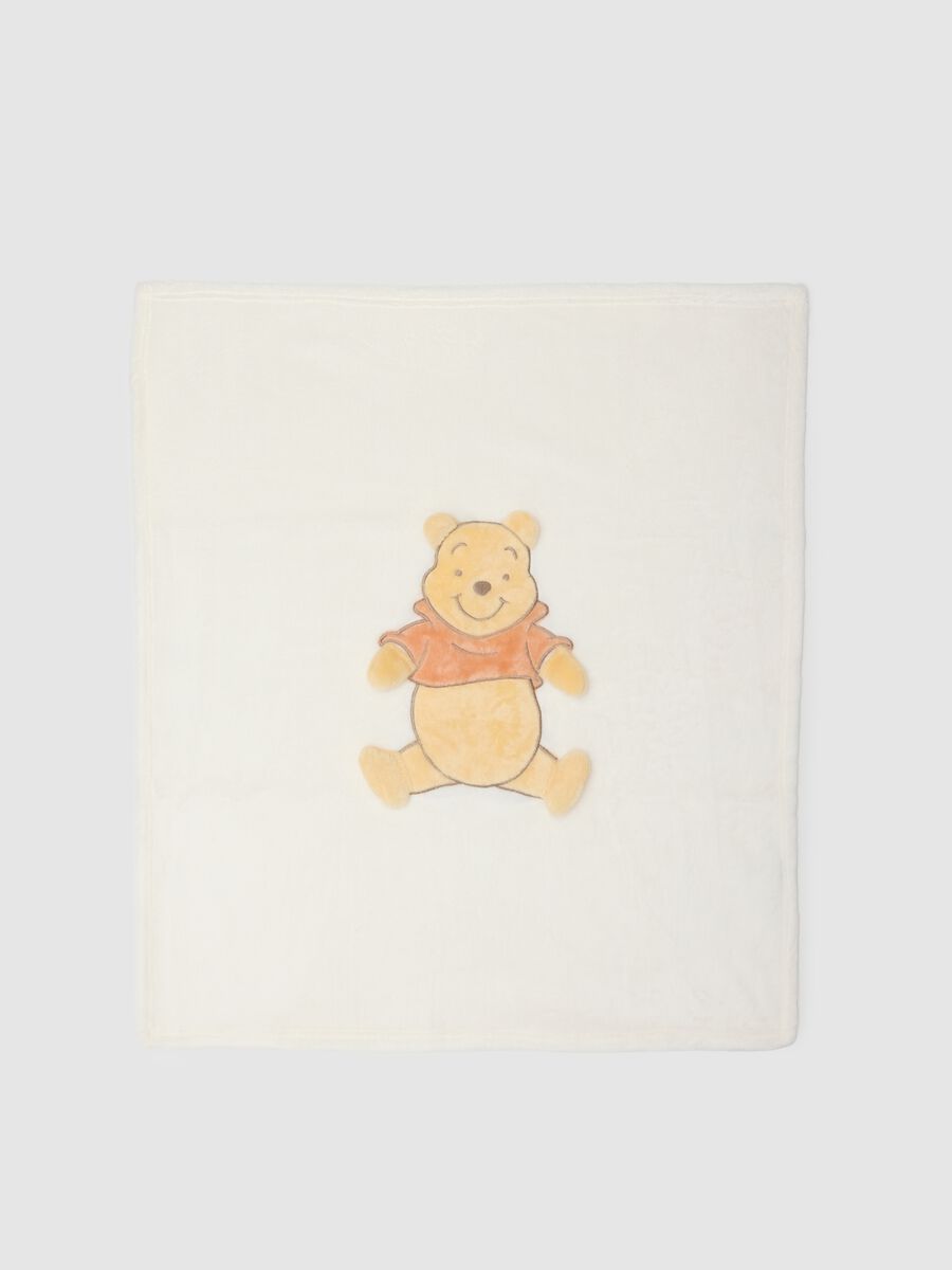 Newborn Cover in Pure White Fleece with Teddy Bear_0