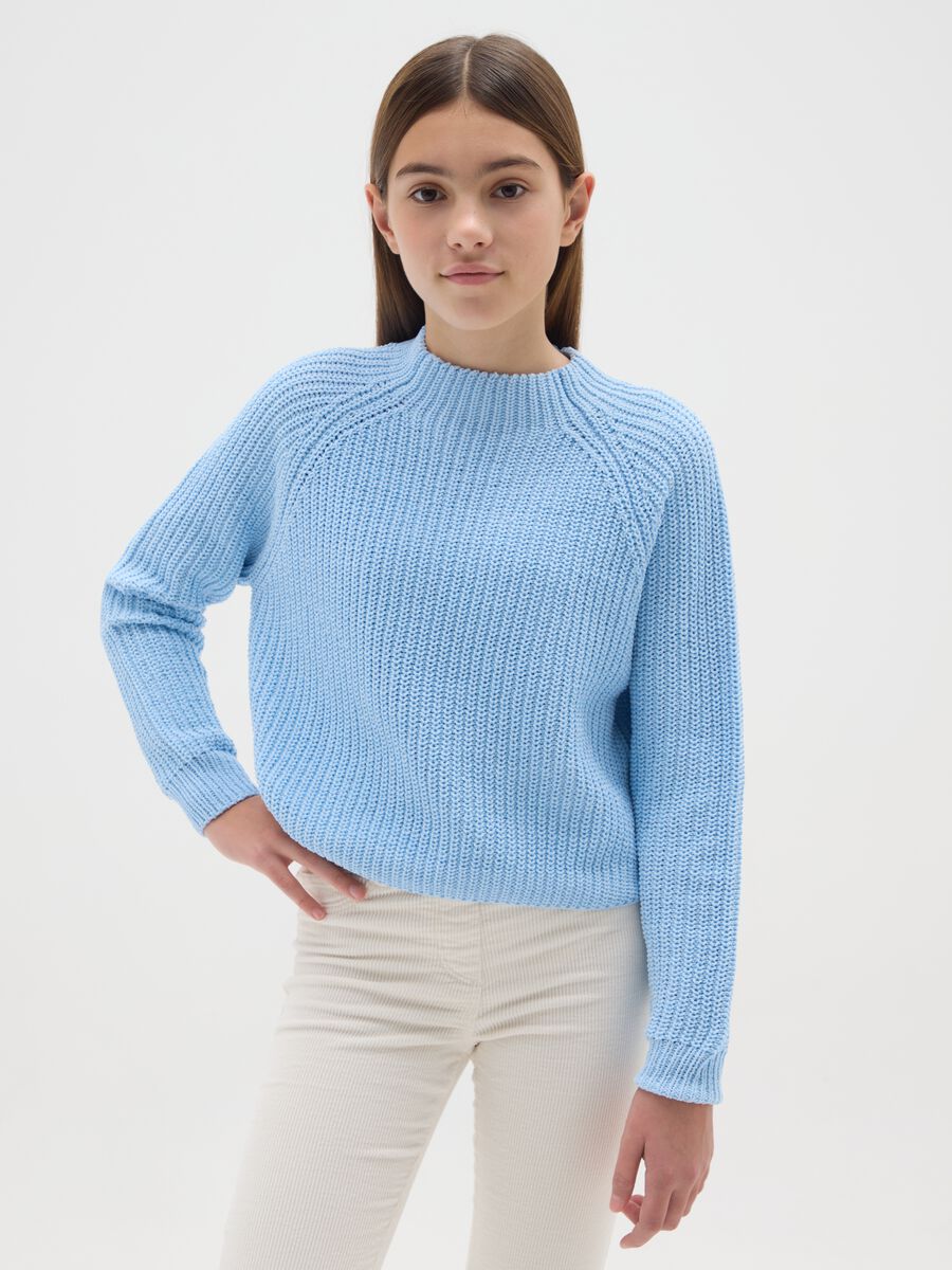 Girls' regular fit blue jumper_0