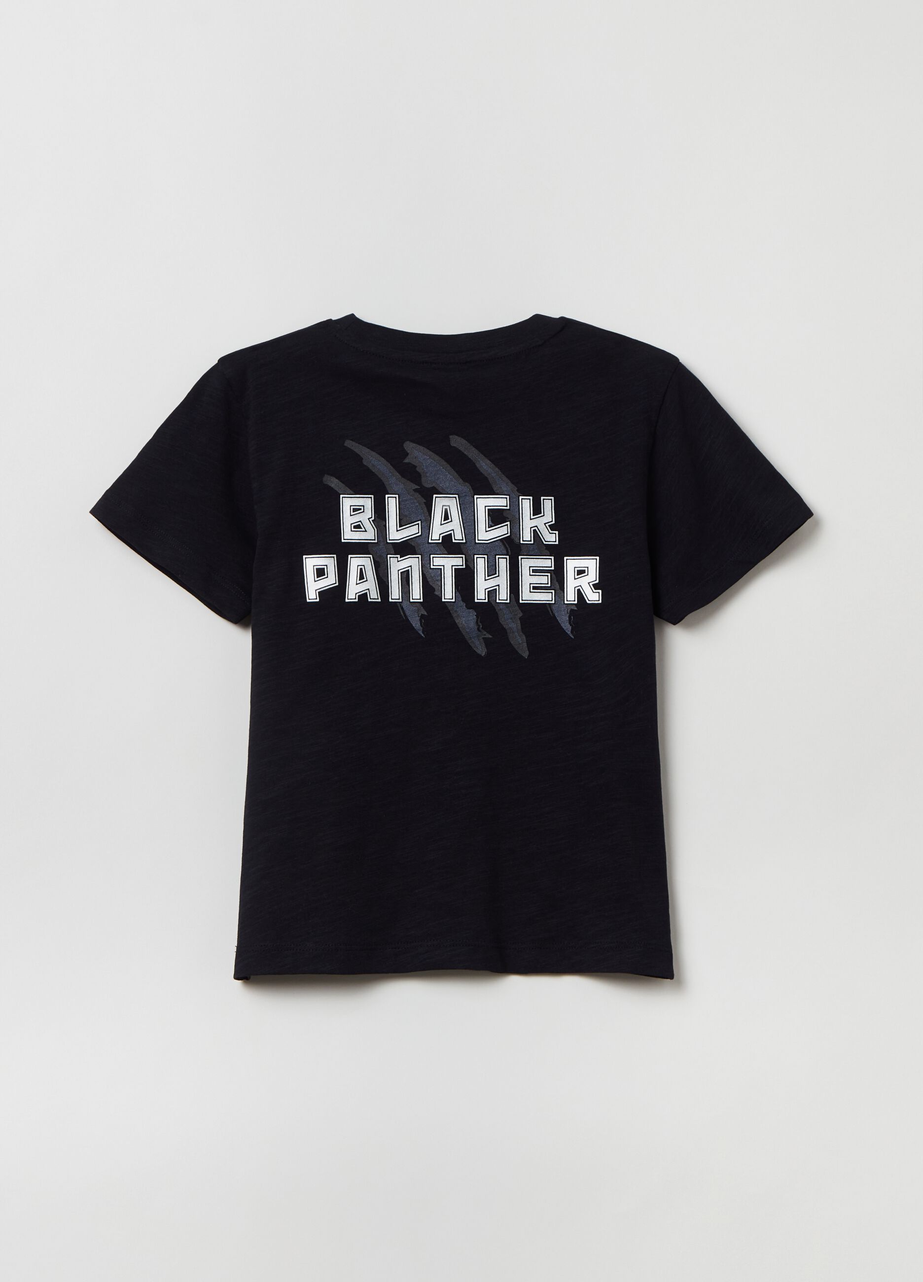 T-shirt in cotone stampa Black Panther