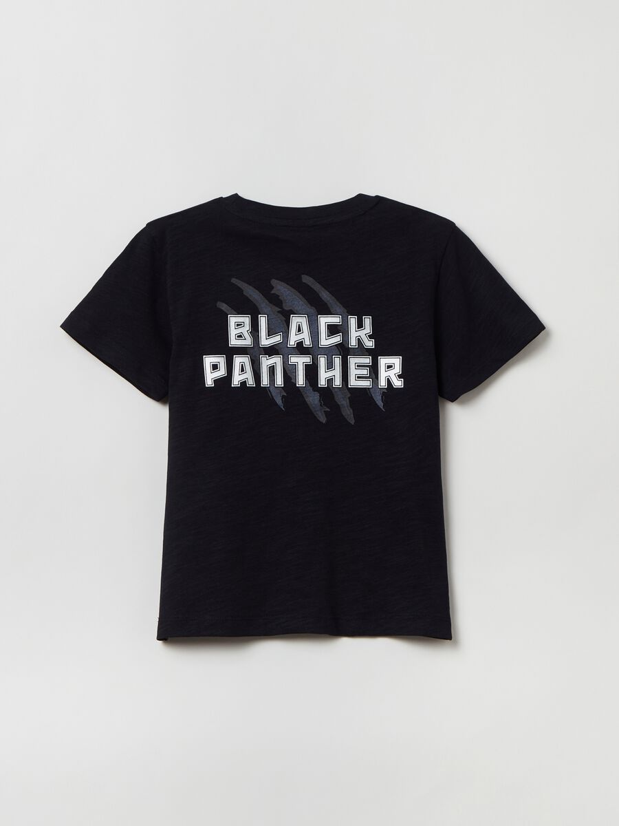 T-shirt in cotone stampa Black Panther_1