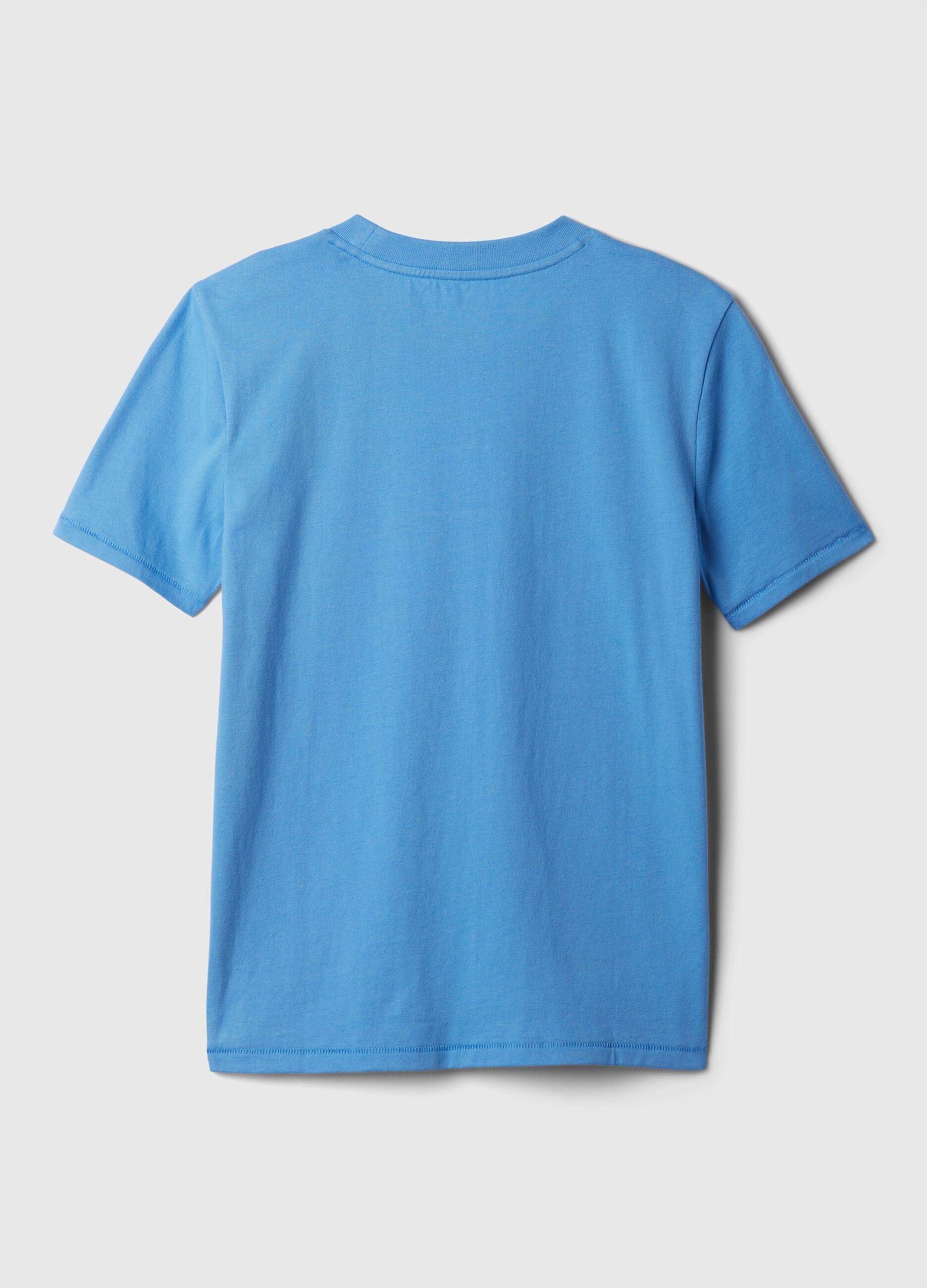 T-shirt in cotone con ricamo e logo