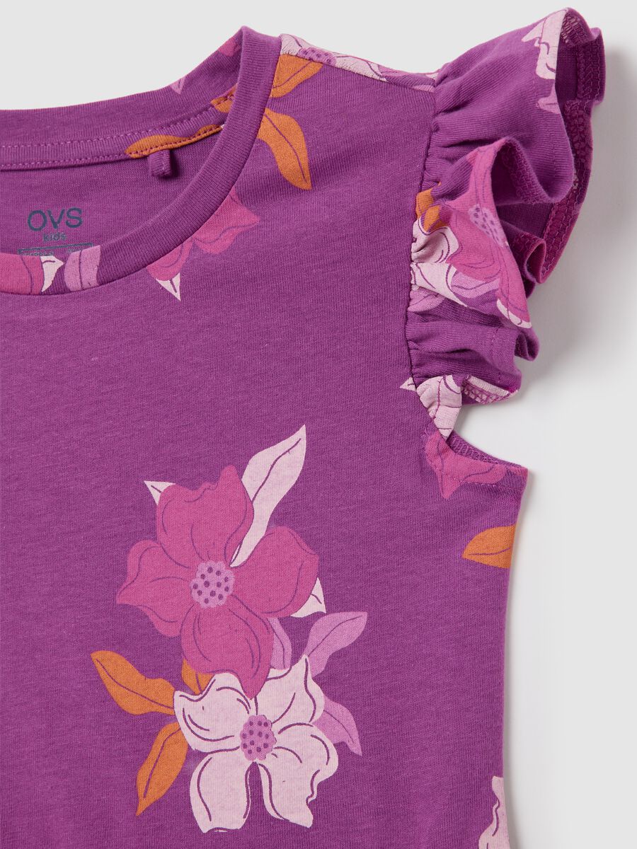 Multicolour floral pure cotton girl's dress_2