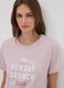 Camicia da notte rosa in puro cotone organico a girocollo con scritte frontali_1