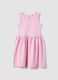 Girls' Sleeveless Pink Pure Cotton Dress - Regular Fit_0