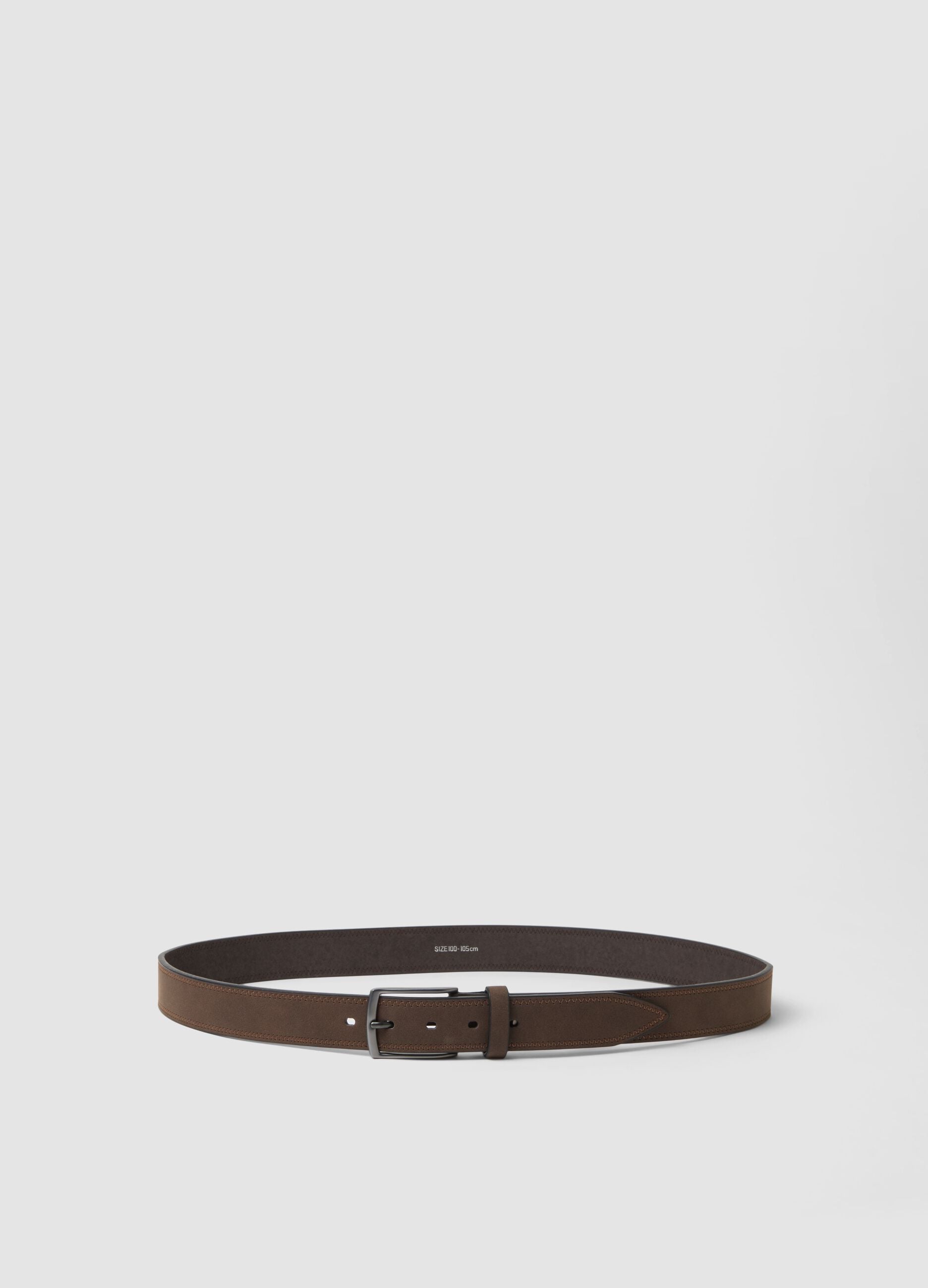 Brown belt with pin buckle