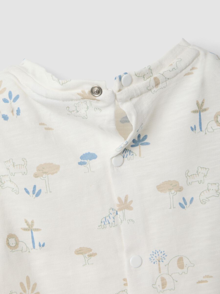 Set in puro cotone multicolor da neonato regular fit con stampe_3