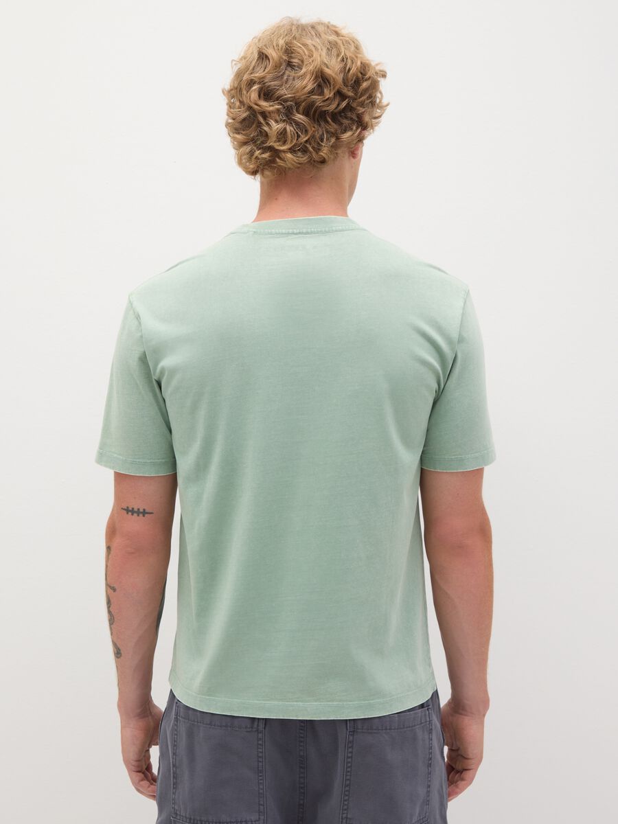 Green T-shirt with pocket in cotton by B.Angel_3