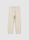 Kids' beige pure cotton joggers regular fit_0