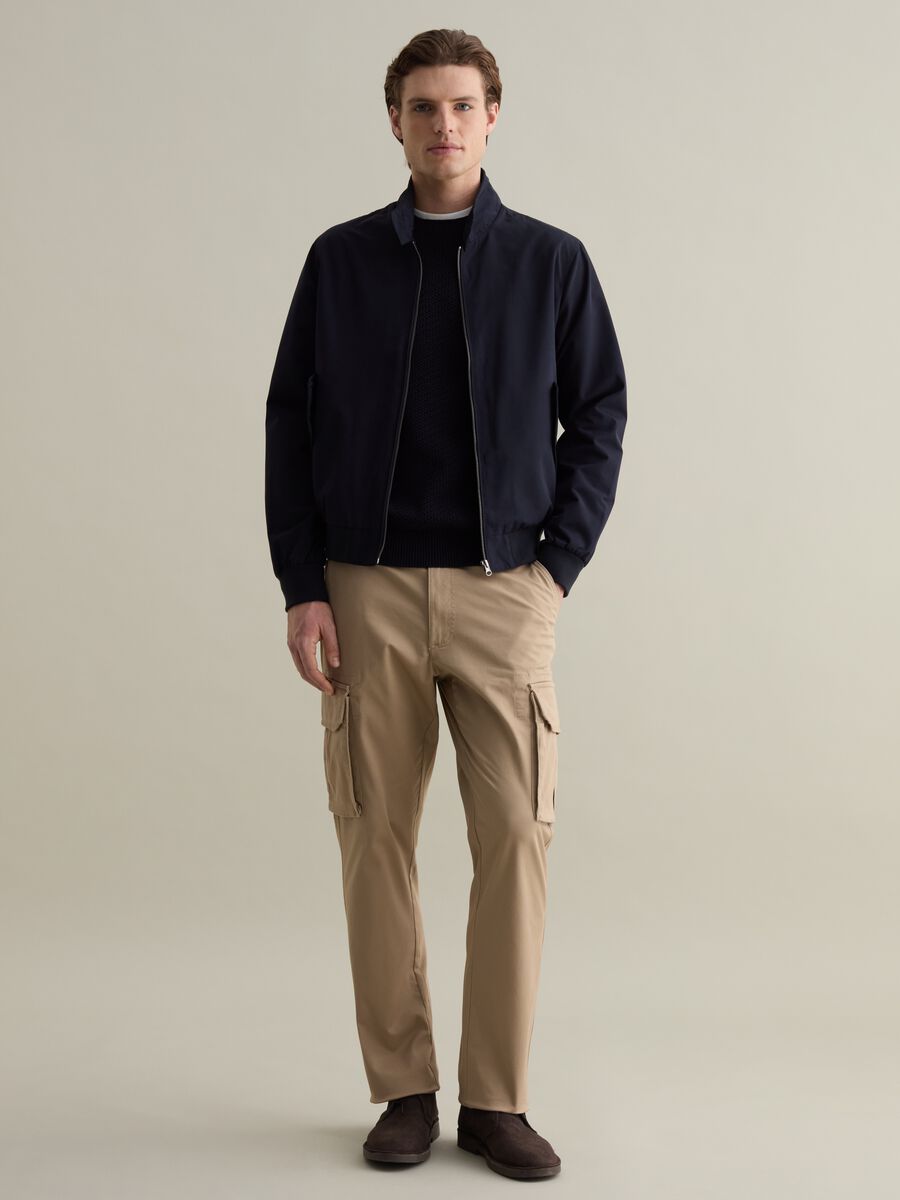 Full-zip bomber jacket with high neck_1