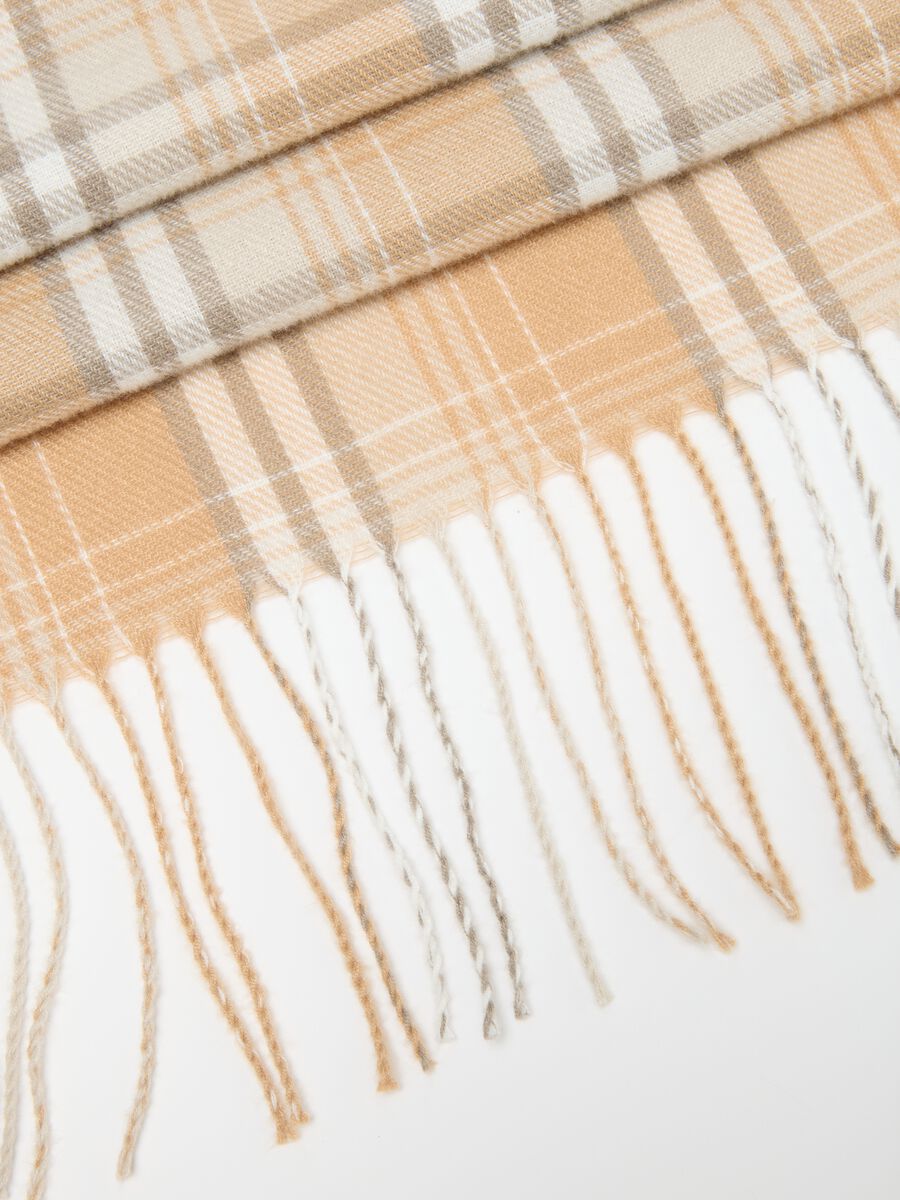 Beige Check Scarf_2