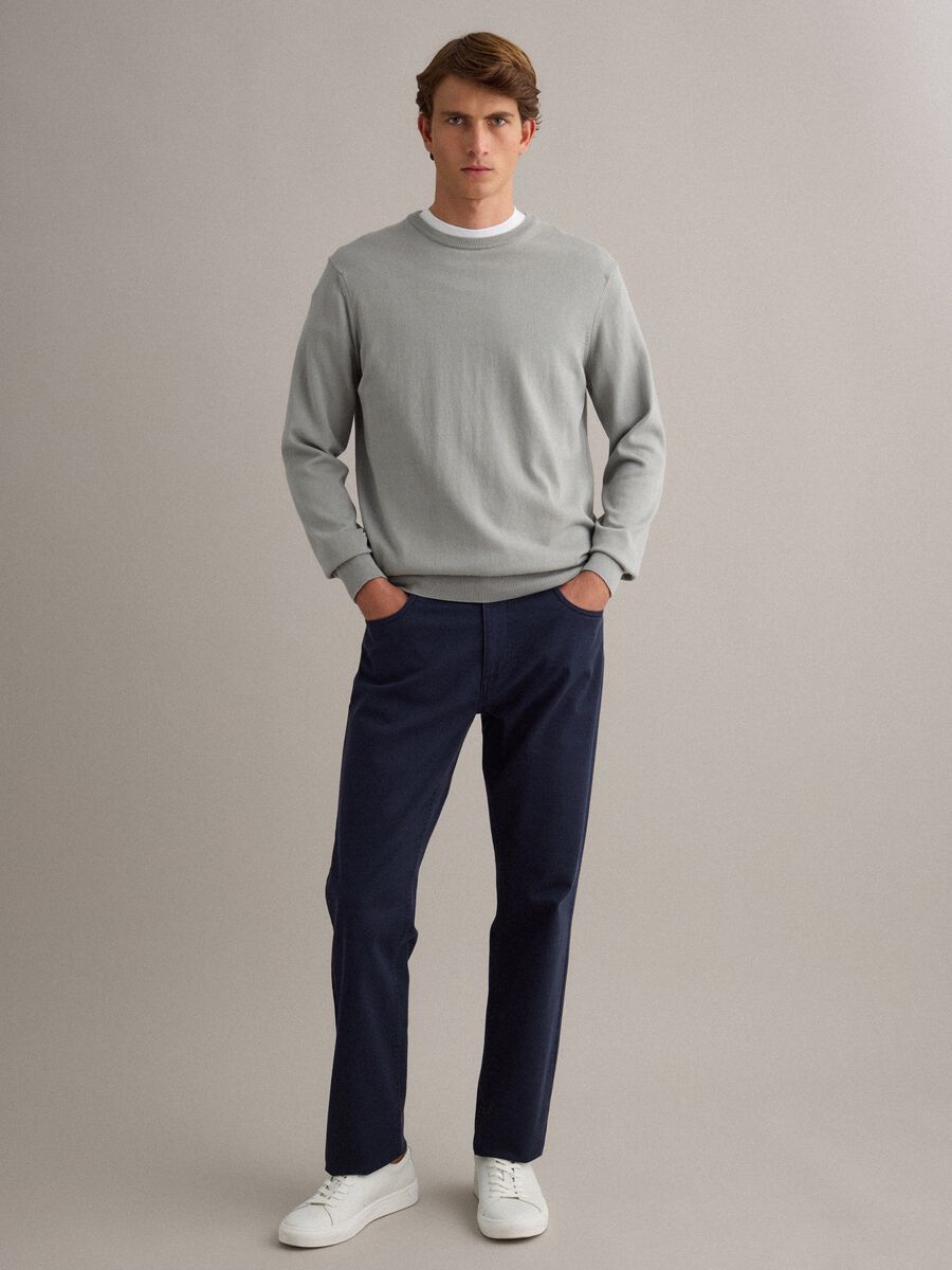 Grey pure cotton jumper regular fit_1