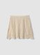Beige crochet skirt in pure cotton, regular fit_0