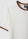 White stretch viscose crew-neck T-shirt with contrast trims_5