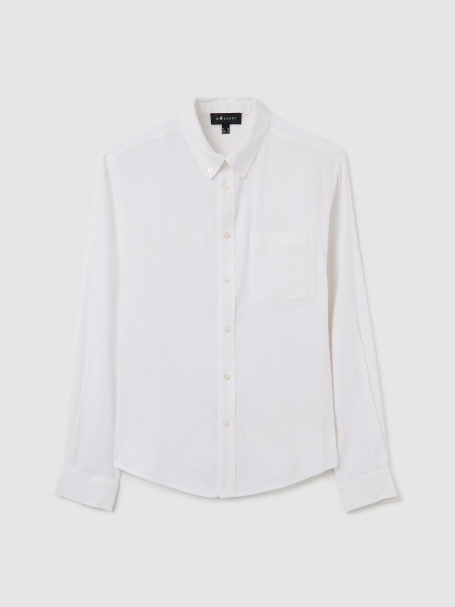 White shirt in linen, viscose and cotton_4