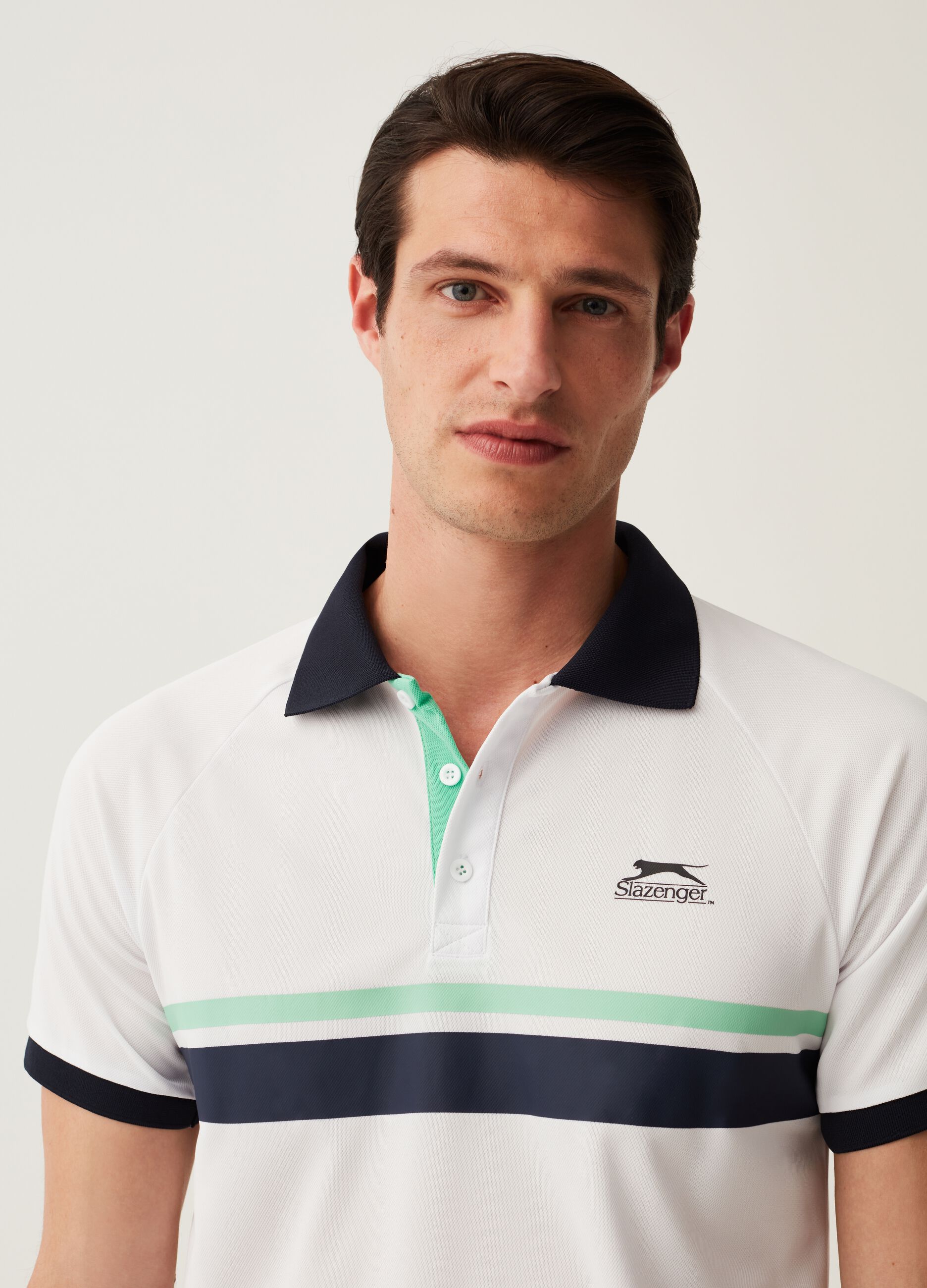 Polo tennis con bande a contrasto Slazenger_1